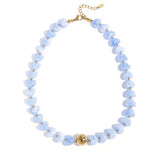 Statement necklace with heart-shaped beads