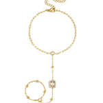 Handchain with framed statement stone