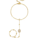 Handchain with framed statement stone