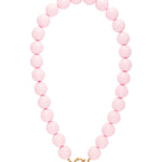 Necklace with large beads and front closure-15mm