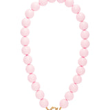 Necklace with large beads and front closure-15mm