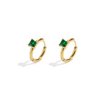 Hoops with square stone