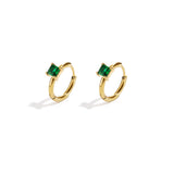 Hoops with square stone