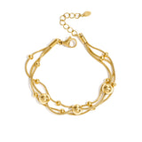 Bracelet with chains and polka dots