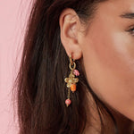 Stainless Steel Beads Earrings Flower Casual Daily Romantic Series Women's jewelry