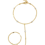 Hand chain with stones