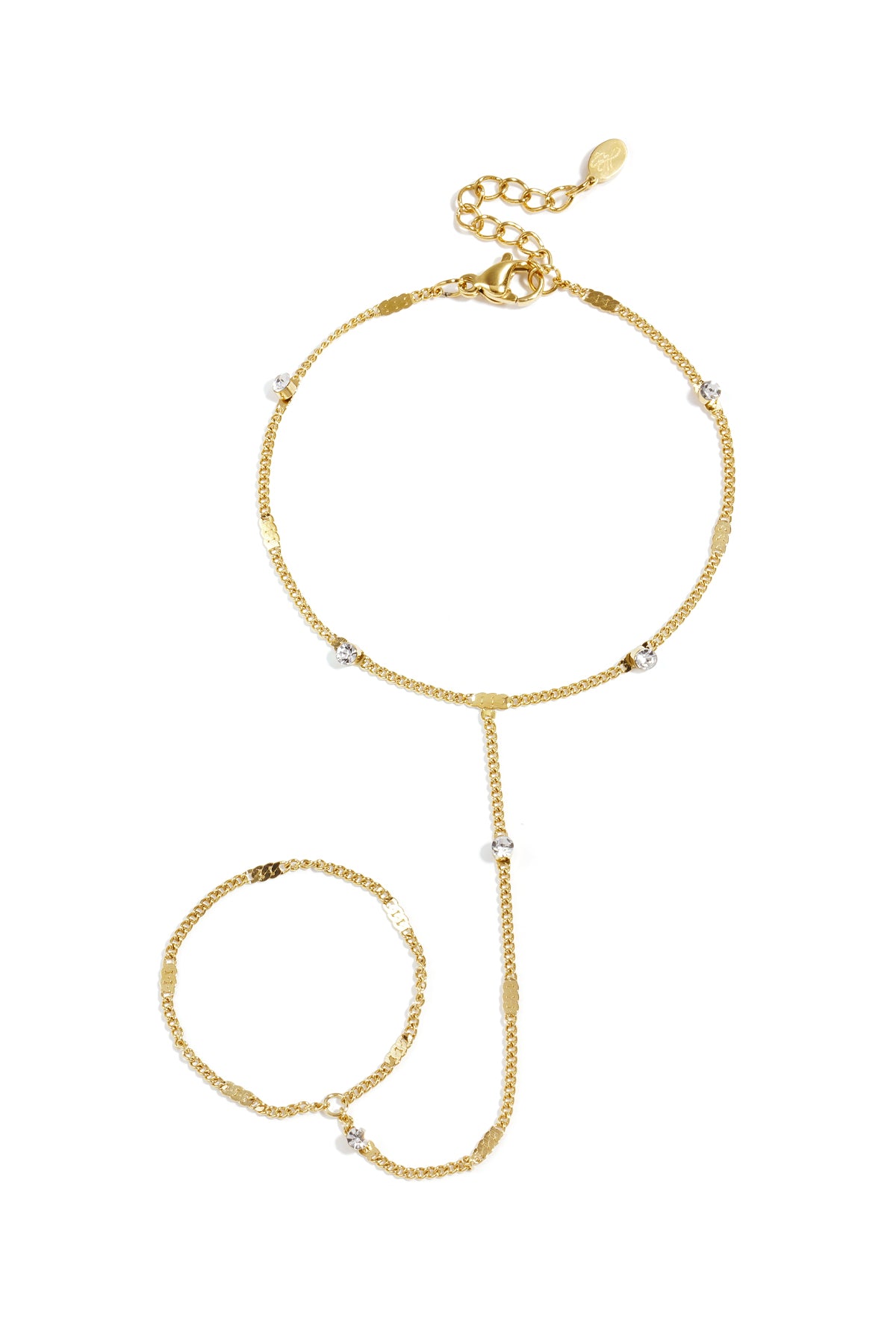 Hand chain with stones