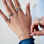 Hand chain with stones