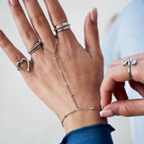 Hand chain with stones