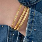 Slave bracelet stripes - Silver Color color
