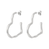 Big heart hoop earrings