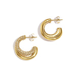 Stainless Steel Hoop Earrings circle Casual Daily Simple Series Women's jewelry