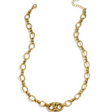 Necklace with button detail