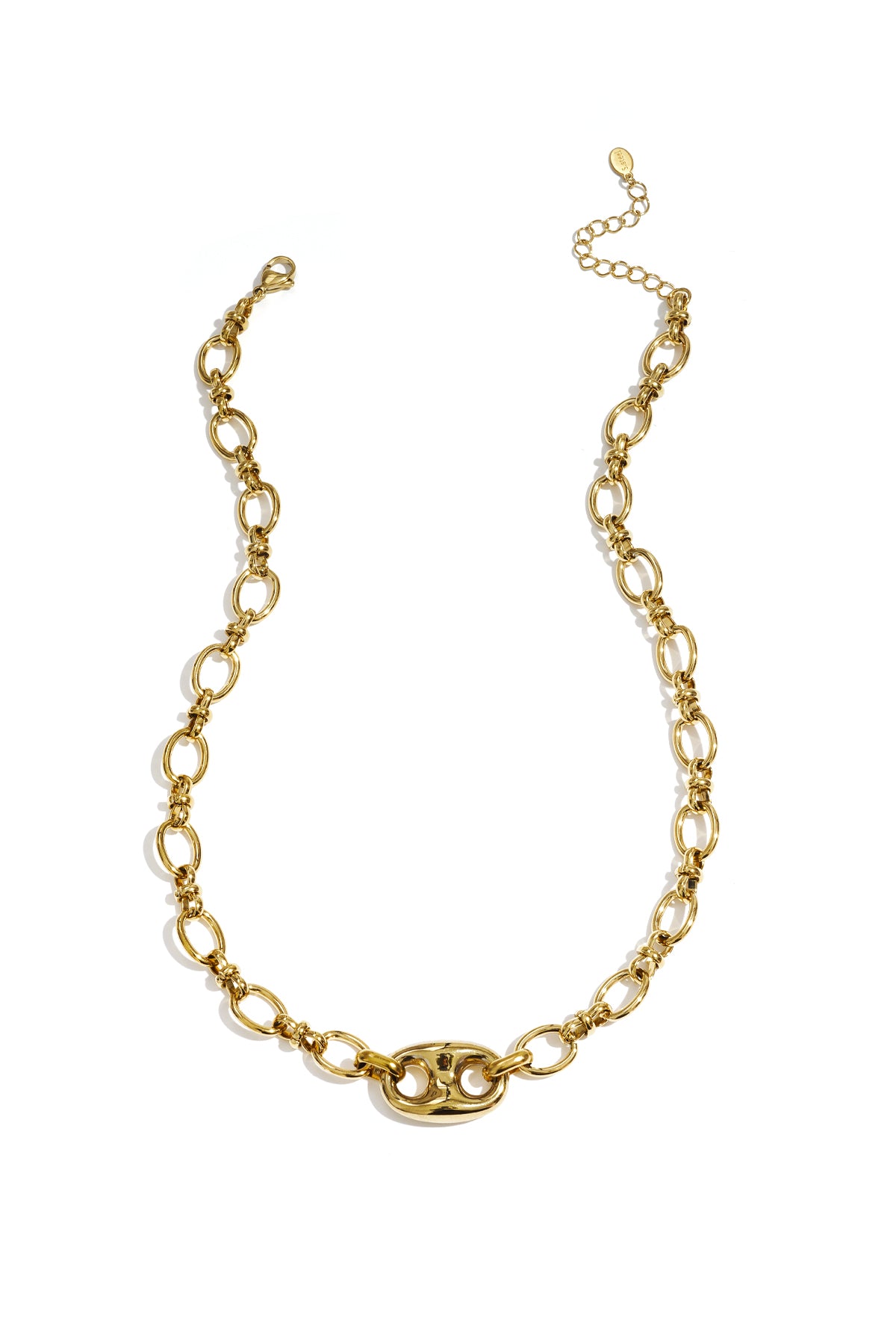 Necklace with button detail