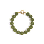 Bracelet with medium beads and front clasp-12mm