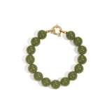 Bracelet with medium beads and front clasp-12mm