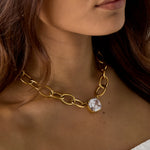 Link chain with statement pendant