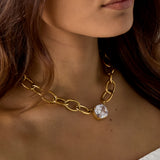 Link chain with statement pendant