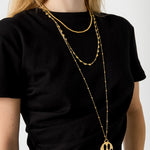 Stainless Steel Long Necklaces Smiling Face Casual Daily Simple Series Women's jewelry