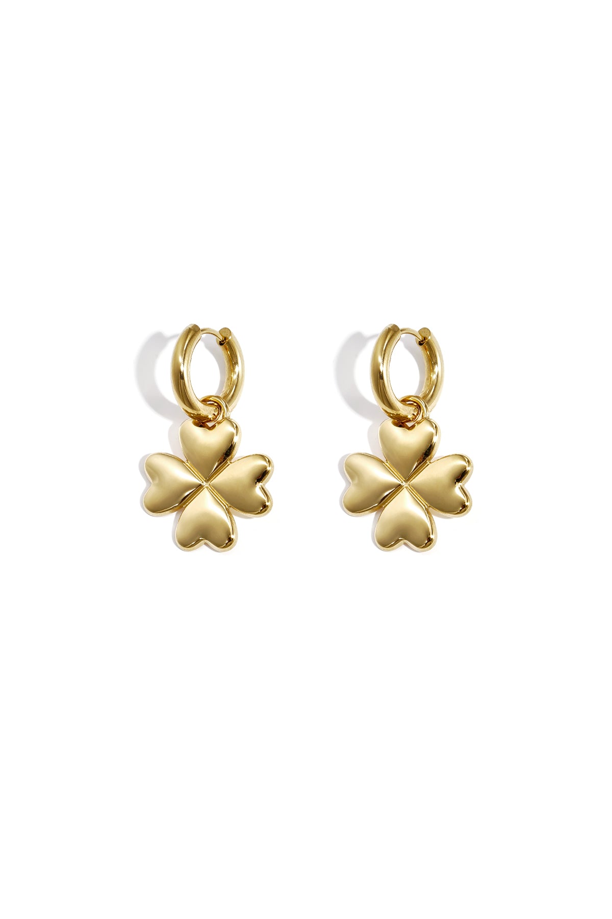 Earrings with clover charm
