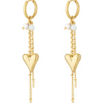 Heart drop earrings