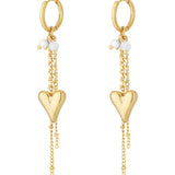 Heart drop earrings