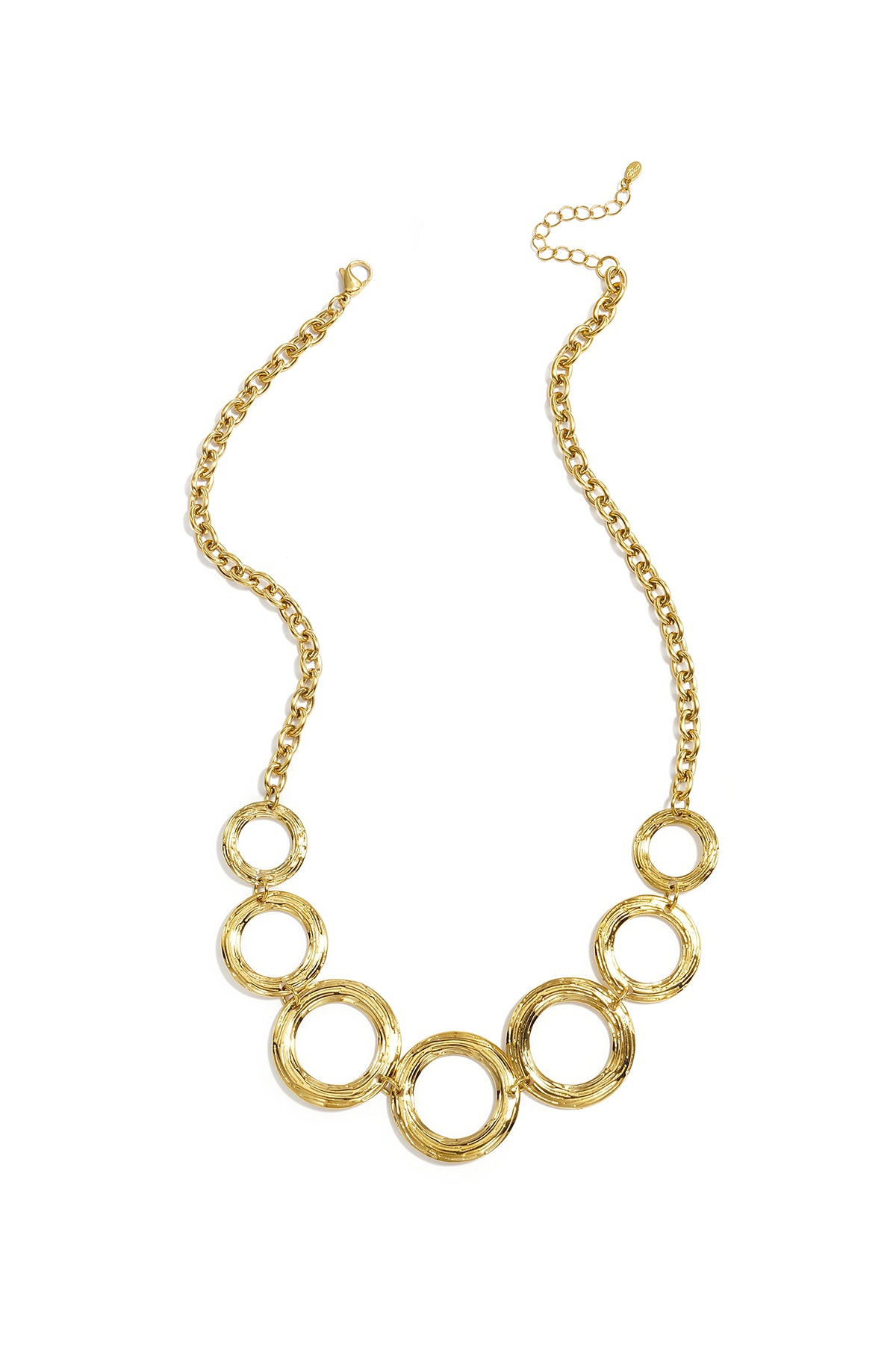 Statement necklace with large open circles