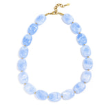 Necklace with squoval beads