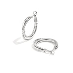 Double hoop earrings with twist detail