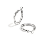 Double hoop earrings with twist detail