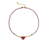 Polyester Beaded Necklaces Heart Casual Daily Simple Series Women's jewelry