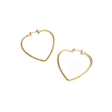 Minimalist heart hoop earrings
