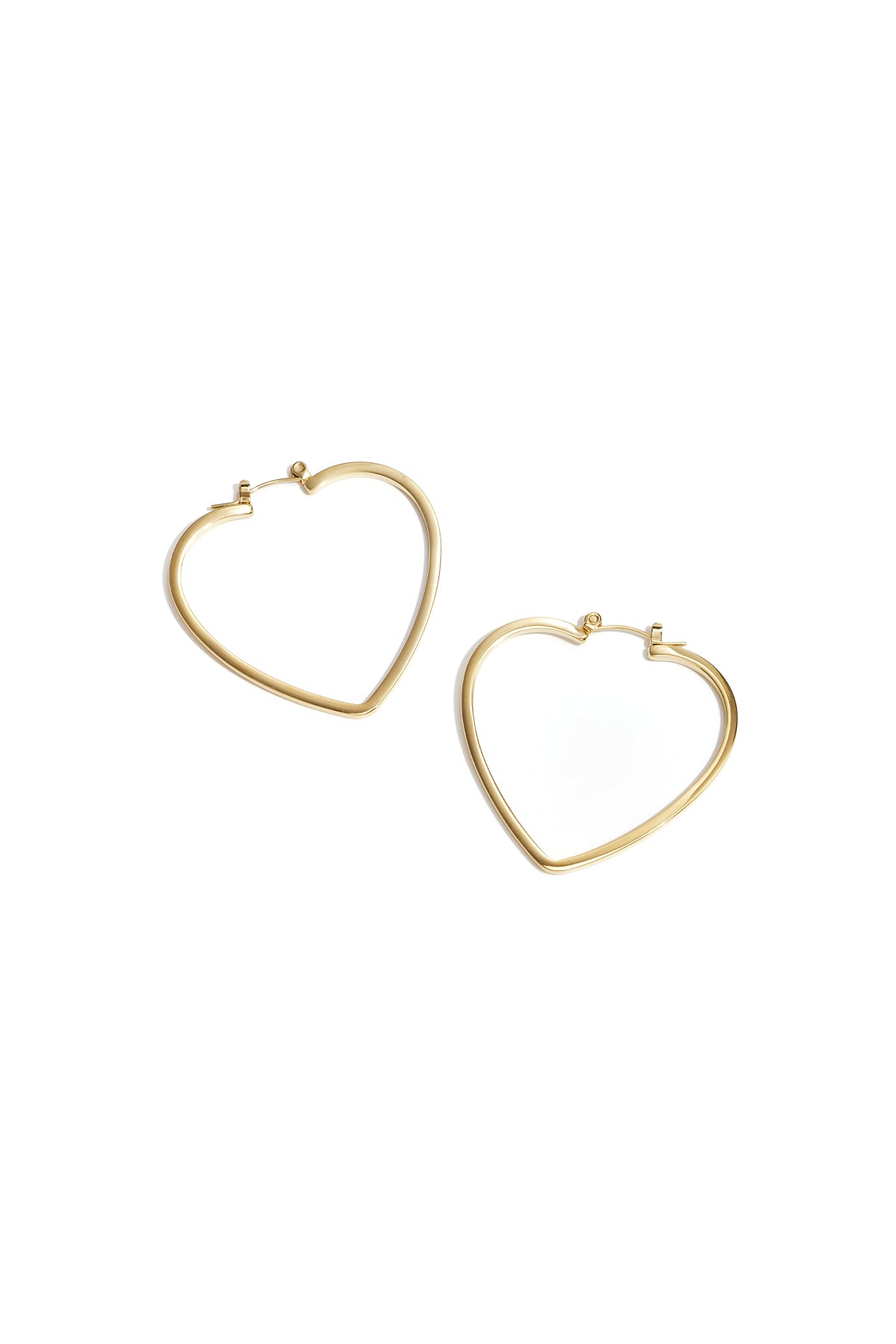 Minimalist heart hoop earrings