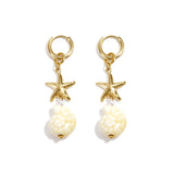 Stainless Steel Drop Earrings Shell Vacation Holiday/Beach Simple Series Women's jewelry