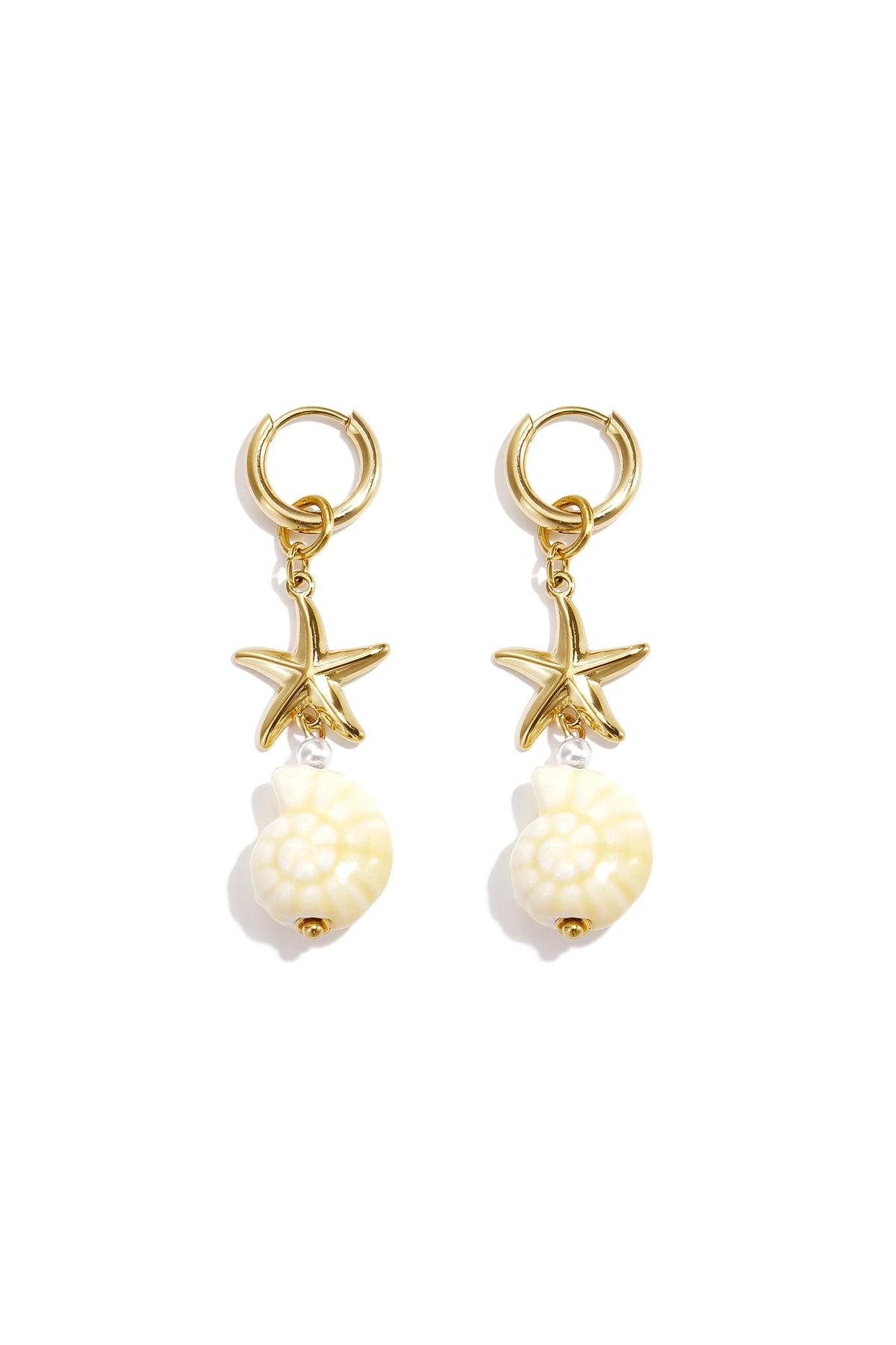 Stainless Steel Drop Earrings Shell Vacation Holiday/Beach Simple Series Women's jewelry