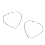 Minimalist heart hoop earrings