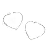 Minimalist heart hoop earrings