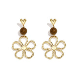 Stainless Steel Dangle Earrings Flower Daily Simple Series Women's jewelry