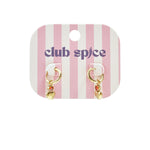 Earrings with dangling hearts and a heart-shaped stone