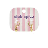 Earrings with dangling hearts and a heart-shaped stone