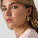 Hypnosis earrings with stone