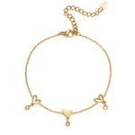 Stainless Steel Chain Bracelets Heart Casual Daily Simple Series Women's jewelry