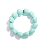 Bracelet with chunky heart beads