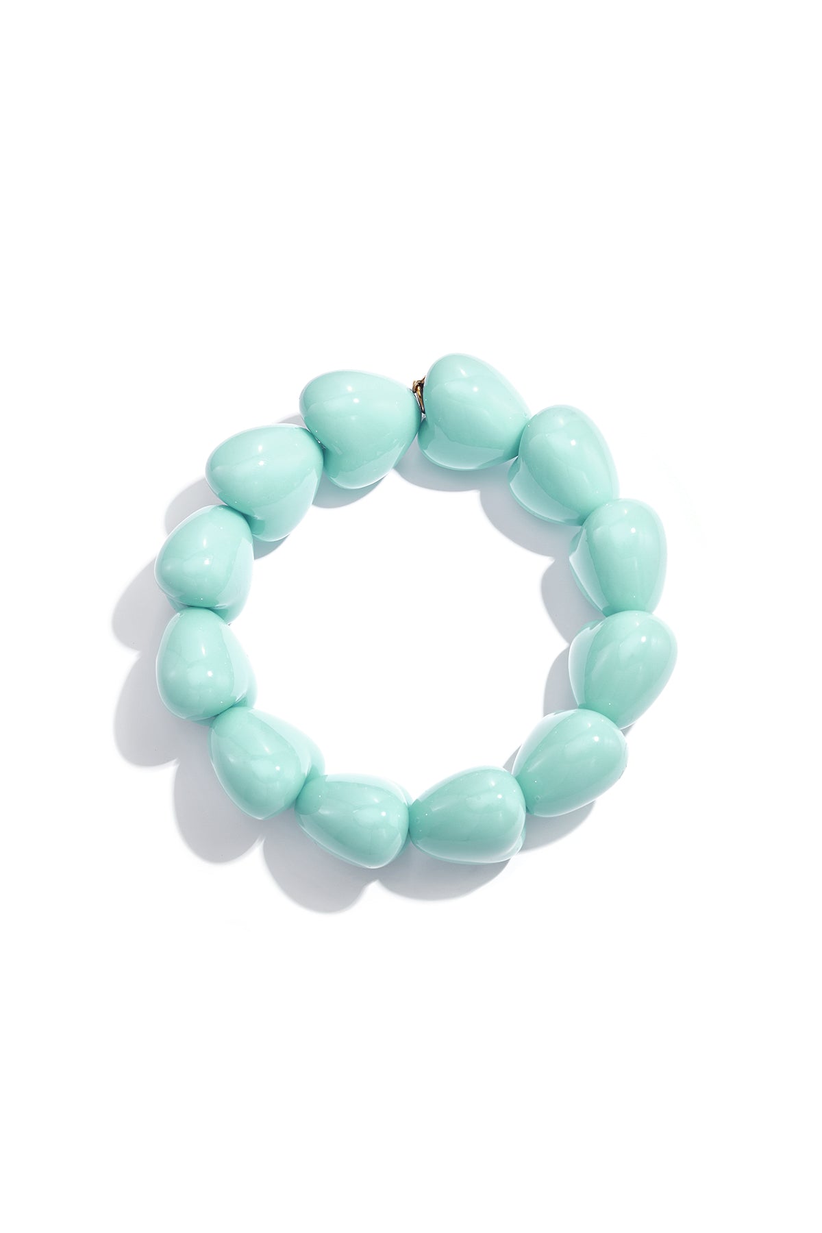 Bracelet with chunky heart beads
