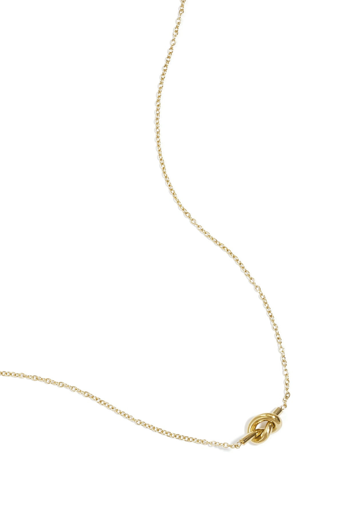 simple necklace with knotted charm