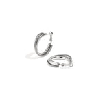 Double chunky hoop earrings
