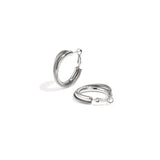 Double chunky hoop earrings