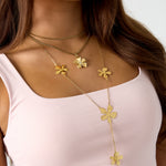 long flower party necklace