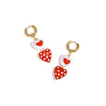 Heart-shaped pendant earrings