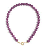 Beaded necklace with front closure - 12mm